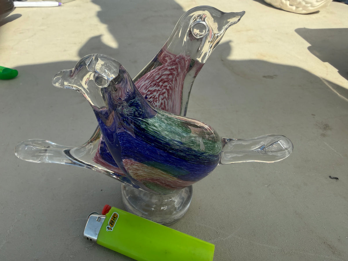 Murano Style Art Glass birds