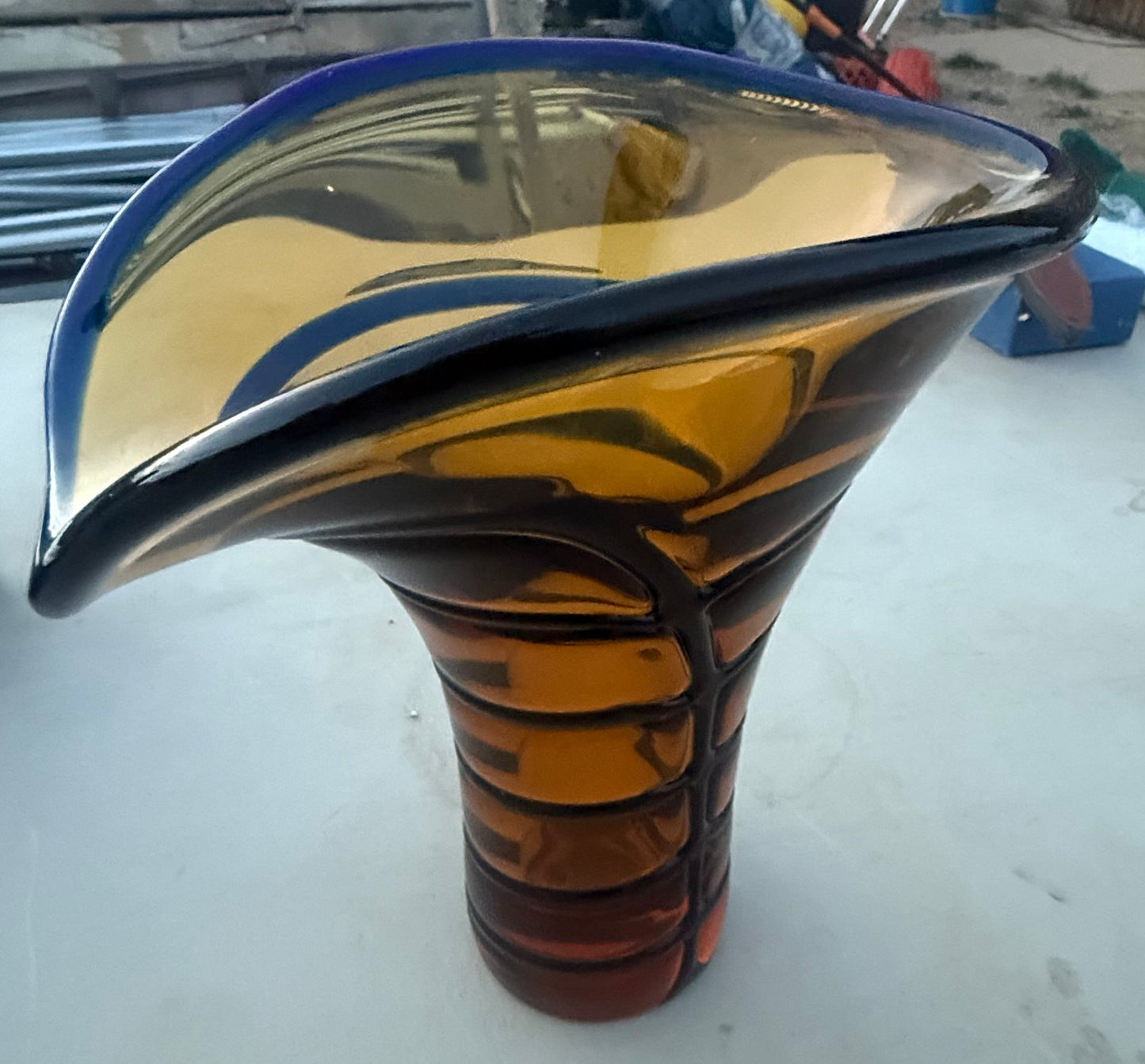 Hand Blown Art Glass Vase