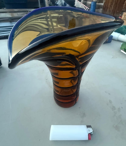 Hand Blown Art Glass Vase
