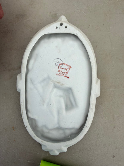 Occupied Japan French style porcelain wall hanging