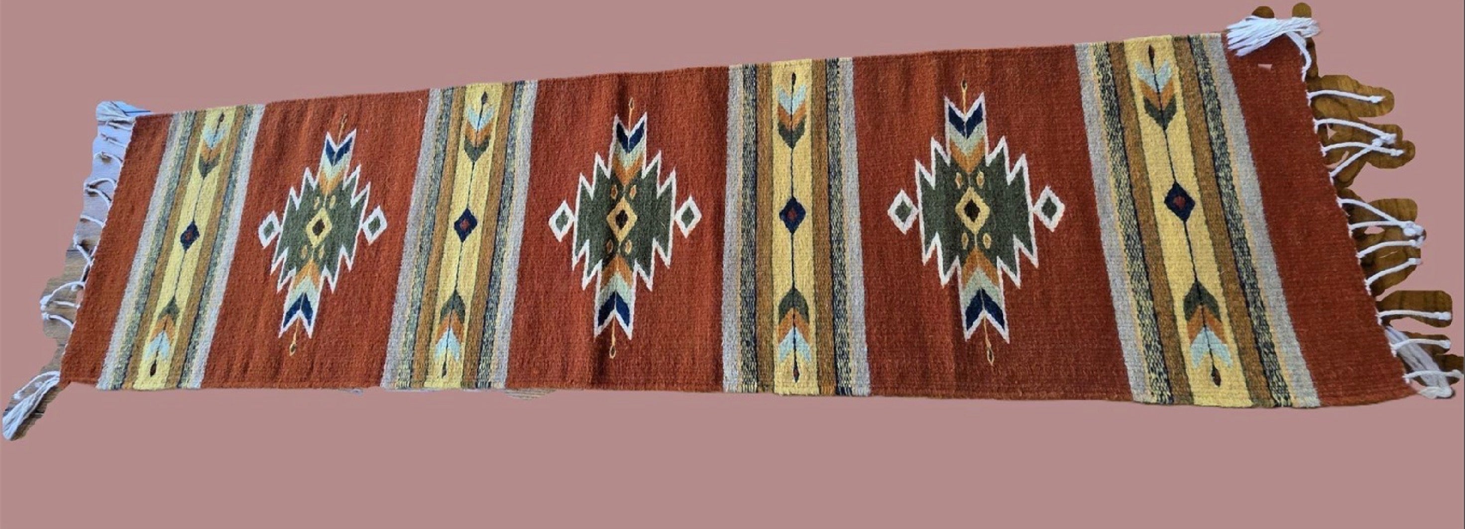 Wool Navajo geometric pattern rug